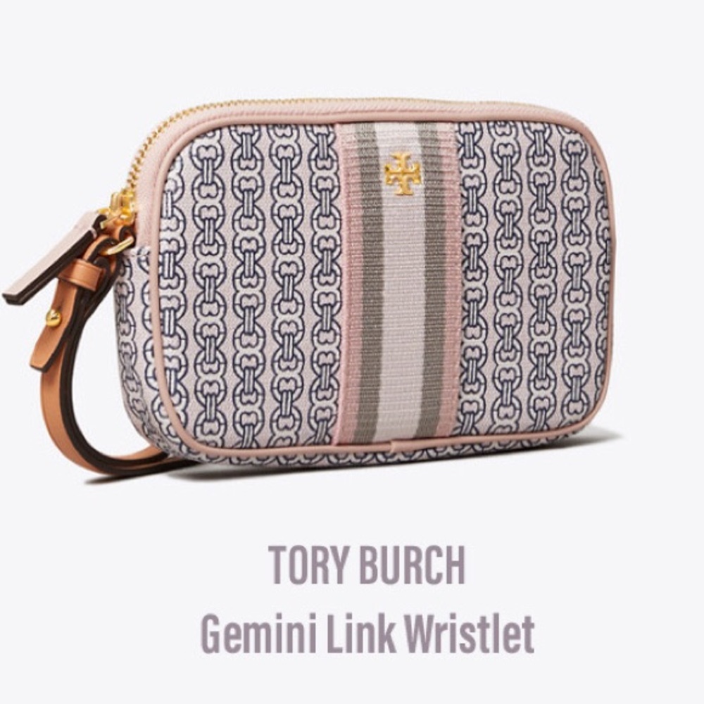 Tory Burch Gemini Link Wristlet - Coastal Pink
